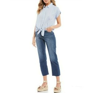 Celebrity Pink High Rise Raw Hem Straight Jeans